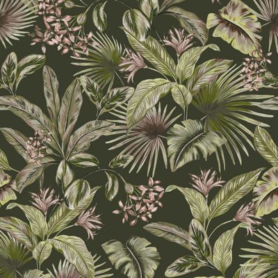 Papel de Parede Botânica HF Folhagem Verde 81284