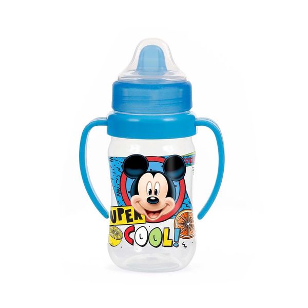 Copo Treinamento Babygo com Alças, Tampa e Válvula Redutora de Pingos Mickey 300ml