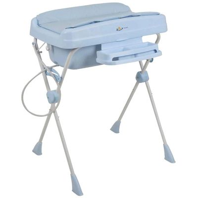 Banheira De Bebê Com Trocador Burigotto Millenia + Baby Blue Azul