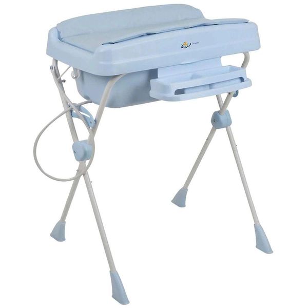Banheira De Bebê Com Trocador Burigotto Millenia + Baby Blue Azul