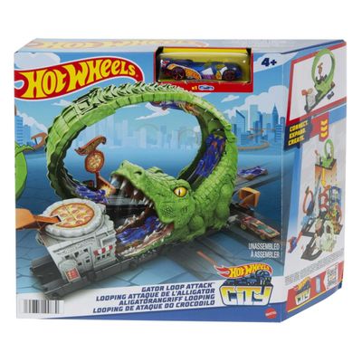 Hot Wheels Pista City Ataque do Crocodilo HKX39 - Mattel