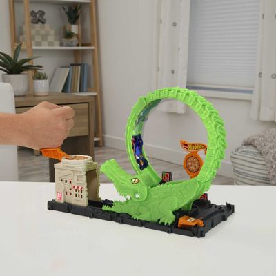Hot Wheels Pista City Ataque do Crocodilo HKX39 - Mattel