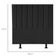 Cabeceira Estofada Cama Solteiro 90 Cm Sara Corino E Frame Cor:preto