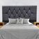 Cabeceira Estofada Cama Casal Queen Size 160 Cm Suede Dubai Cinza Escuro