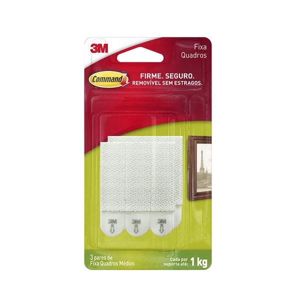 Fecho 3M Adesivo Command G com 3 Pares Até 1Kg