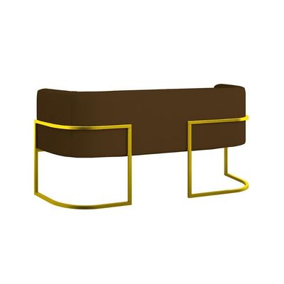 Kit Sofá 2 Lugares + 2 Poltronas Corino Gold Marrom