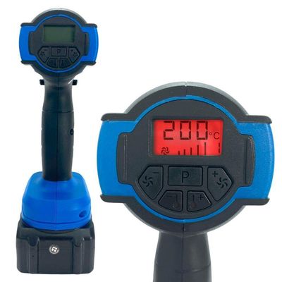 Soprador Térmico Portátil Com Display 21v + 3 Bocais De Metal Potente