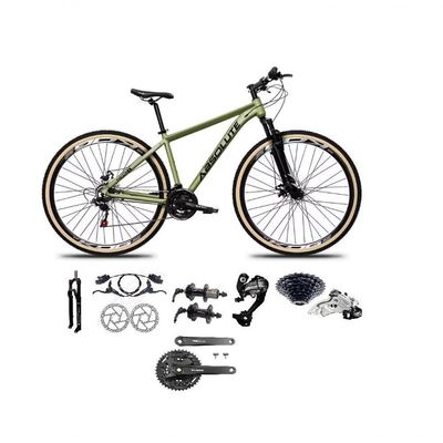 Bicicleta Aro 29 Absolute Nero 5 Câmbios 27v Shimano Altus Freios Hidráulicos Pneu Com Faixa - Oliva Tam.17