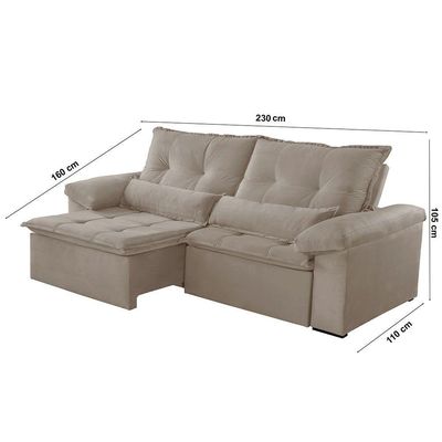 Sofá Parma Veludo 02 Módulos De 90cm B25cm Meu Sofá Online B002 Veludo Capuccino