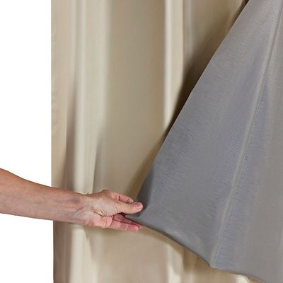 Cortina Blackout Pvc Com Tecido Voil Xadrez 2,80 M X 1,60 M - Bege