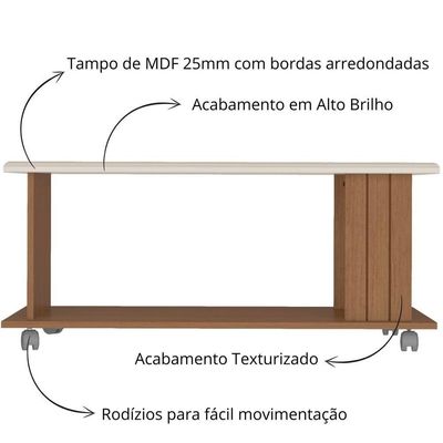 Mesa De Centro Artely Mila Cinamomo-off White
