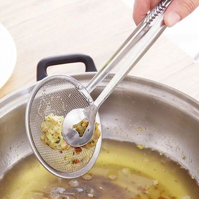 Escumadeira com Pegador Frituras Aço Inox 30cm
