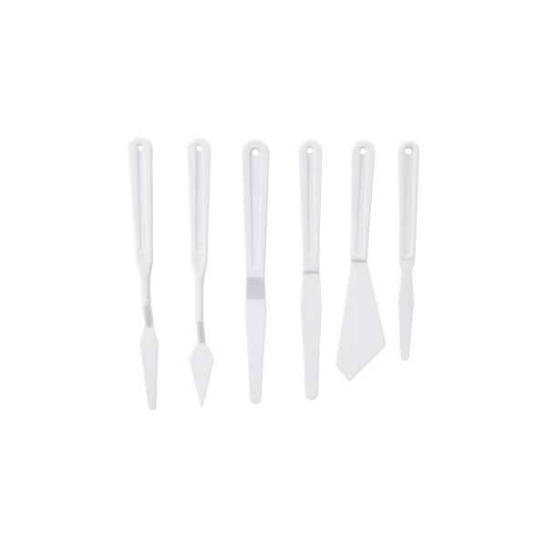 Kit Espátulas com 6 Unidades Branco