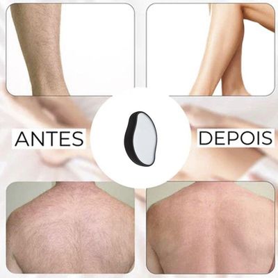 Pedra Depiladora Cristal Magico Remove Pelos Do Corpo Higienizador Pele Limpa Maos Braços Pernas Rosto