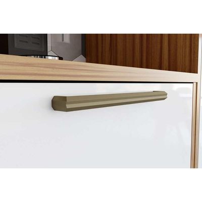 Módulo Cozinha Ronipa Syrah Armário Nicho Com 2 Portas Basculante 80cm Amendoa Branco Ronipa
