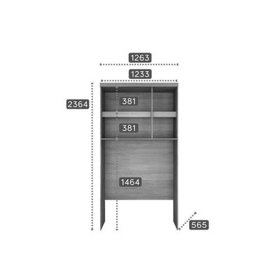 Módulo De Quarto Solteiro Armário Ponte Aéreo Rizon-linea C- 3 Portas Cumaru-fendi -  Horizonte
