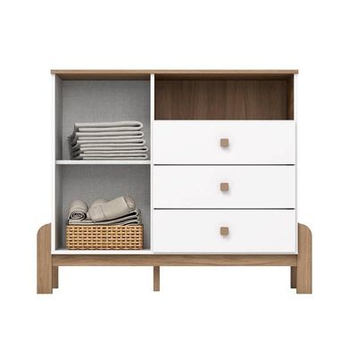 Cômoda Bebê Ternura C- 1 Porta E 3 Gavetas Branco-jequitiba - Henn