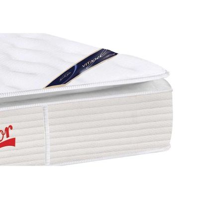 Colchão Solteirão Espuma Visco Gel Molas Ensacadas Pocket Gold Star Slx Vitagel Pillow Top (96x203x29) - Castor