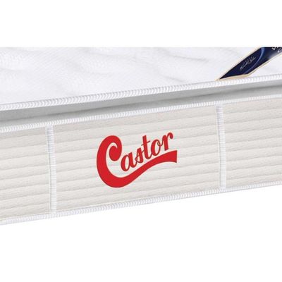 Colchão Solteirão Espuma Visco Gel Molas Ensacadas Pocket Gold Star Slx Vitagel Pillow Top (96x203x29) - Castor