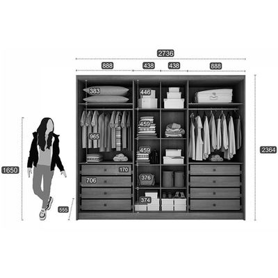 Guarda Roupa Casal 6 Portas E 8 Gavetas Robust-livorno Cumaru -  Horizonte