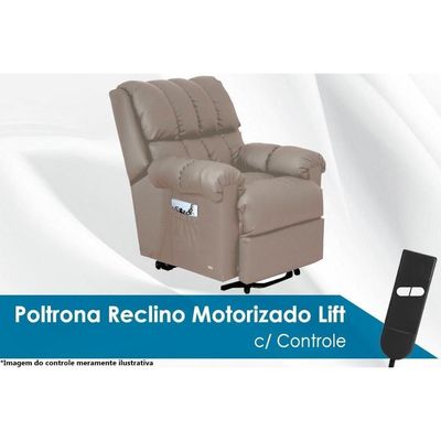 Poltrona Reclinável Motorizada P- Sala Texas Fantastic Zero Wall C- Lift Courano Bege - Probel