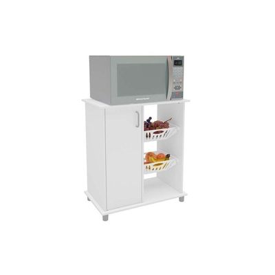 Balcão De Cozinha Cuiabá Com 1 Porta E 2 Cestos Branco Politorno