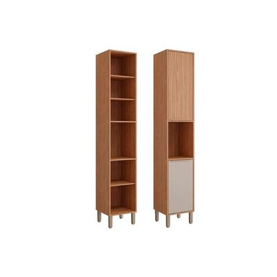Paneleiro De Cozinha Modulado Esplêndida Com 2 Portas 37cm Freijó Off White