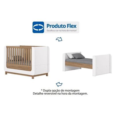 Berço - Mini Cama Infantil Aconchego 2 Em 1 Branco-jequitiba - Henn