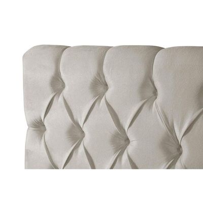 Painel De Cama Box Estofada Queen Califórnia Suede Bege - Probel