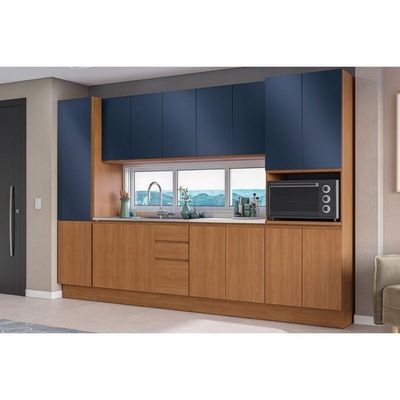Módulos De Cozinha Ciela Armário Ciela R646 Com 3 Portas 120cm Canela