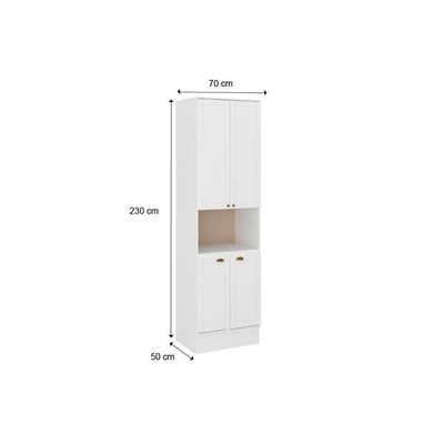 Torre Quente De Cozinha Paneleiro Bella 2617 Com 1 Forno 4 Portas 70cm Branco