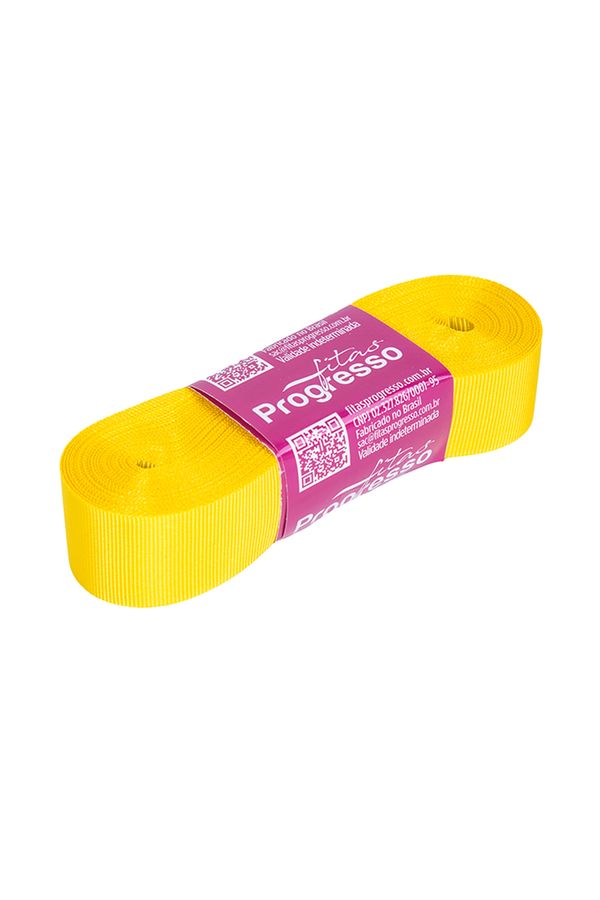 Fita de Gorgurão GP Nº05 22mm Peça com 10m Amarelo 763
