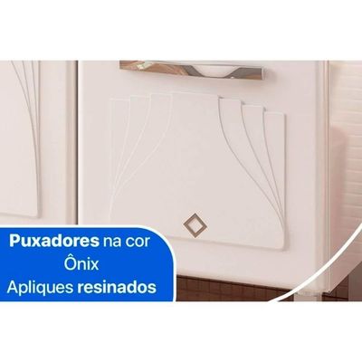 Módulo Cozinha Telasul Star New Balcão 3 Portas E 2 Gavetas Sem Tampo 150cm Branco-telasul