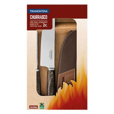 Kit Churrasco 2 Peças Tramontina 21199995 Castanha