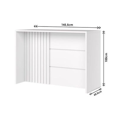 Módulo Cozinha Americana Gourmet Branco2 Aéreos + 1 Balcão + 1 Complemento
