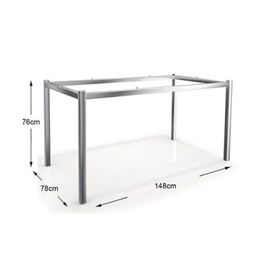 Base De Mesa Para Cozinha Reno M001 Aço Sem Tampo Niquel Kappesberg