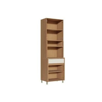 Cozinha Modulada Condessa Paneleiro Condessa Com 4 Portas E 1 Gaveta 70cm Carvalho Cinza