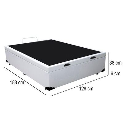 Cama Box Baú Viúva Sereneprime Sintético Branco 44x128x188