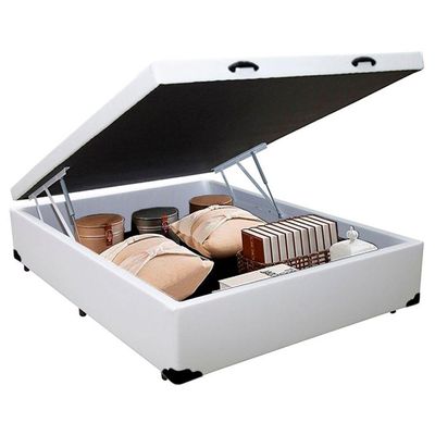 Cama Box Baú Viúva Sereneprime Sintético Branco 44x128x188