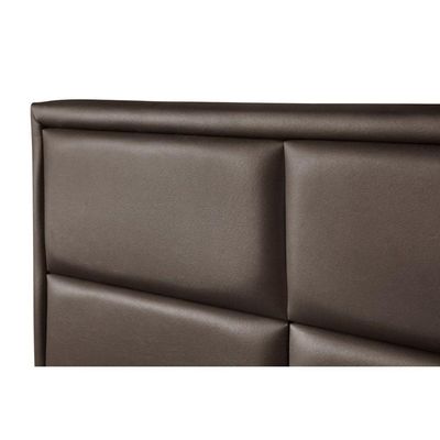 Painel De Cama Box Estofada Solteiro New York Courano Marrom - Probel
