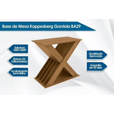 Base De Mesa Para Cozinha Graviola Ba29 Madeirado Sem Tampo Canela Kappesberg