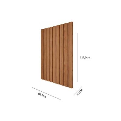 Complemento Multiuso De Banheiro Painel Ripado 80cm Freijo - Mgm