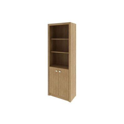 Estante Livreiro Solteiro Me4110 C- 2 Portas E 3 Prateleiras Branco - Tecno Mobili