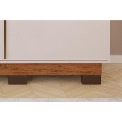 Estante P- Sala Até 70 Polegadas Martino C- Prateleira Nichos E Pés 200x190cm Cedro-bali - Dj Móveis