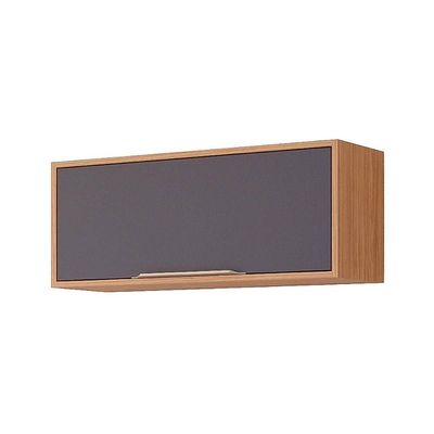 Armário De Geladeira Para Cozinha Esplendida Adeira Com 1 Portas Basculante 80cm Freijó Titanium