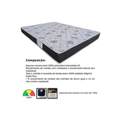 Colchão Solteiro Espuma D20 Comfortpedic Line (88x188x13) - Orthoflex