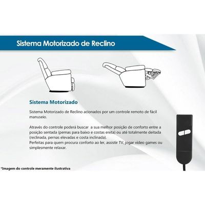 Poltrona Reclinável Motorizada P- Sala Detroit Golden Zero Wall C- Lift Courano Bege - Probel