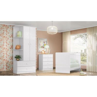 Guarda Roupa 2 Portas Labirinto C- E 2 Gavetas Rústico-branco - Henn