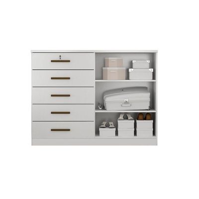 Cômoda Juvenil Space C- 2 Portas E 5 Gavetas Cumaru - Novo Horizonte