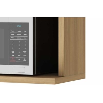 Armário Aéreo Para Cozinha Marquesa Com 1 Porta Basculante E Nicho Microondas 80cm Nature